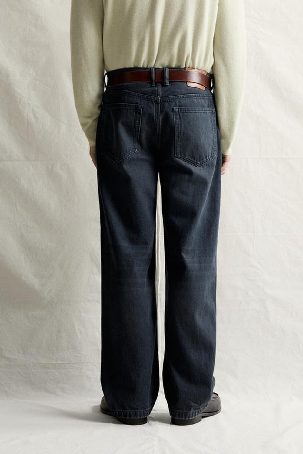 ZARA ДЖИНСЫ RELAXED FIT, СЕРО-СИНИЙ