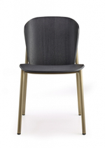 Стул деревянный Scab Design Finn Metal Wood, винтажная бронза, черный ясень