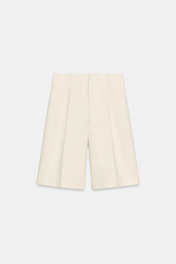 ZARA ШОРТЫ ИЗ СУКНА, ЭКРЮ