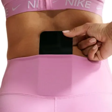 Леггинсы Nike Dri-Fit One 7/8 High-Rise - pink rise/white
