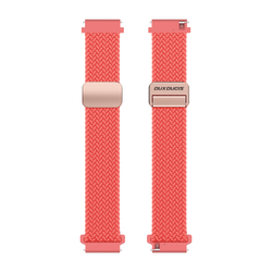 Эластичный ремешок красного цвета (Guava) от Dux Ducis для смарт часов Samsung Galaxy Watch 3, 4, 5, 6 и 7 (размер крепления 20мм), серия Strap (Mixture Pro Series)