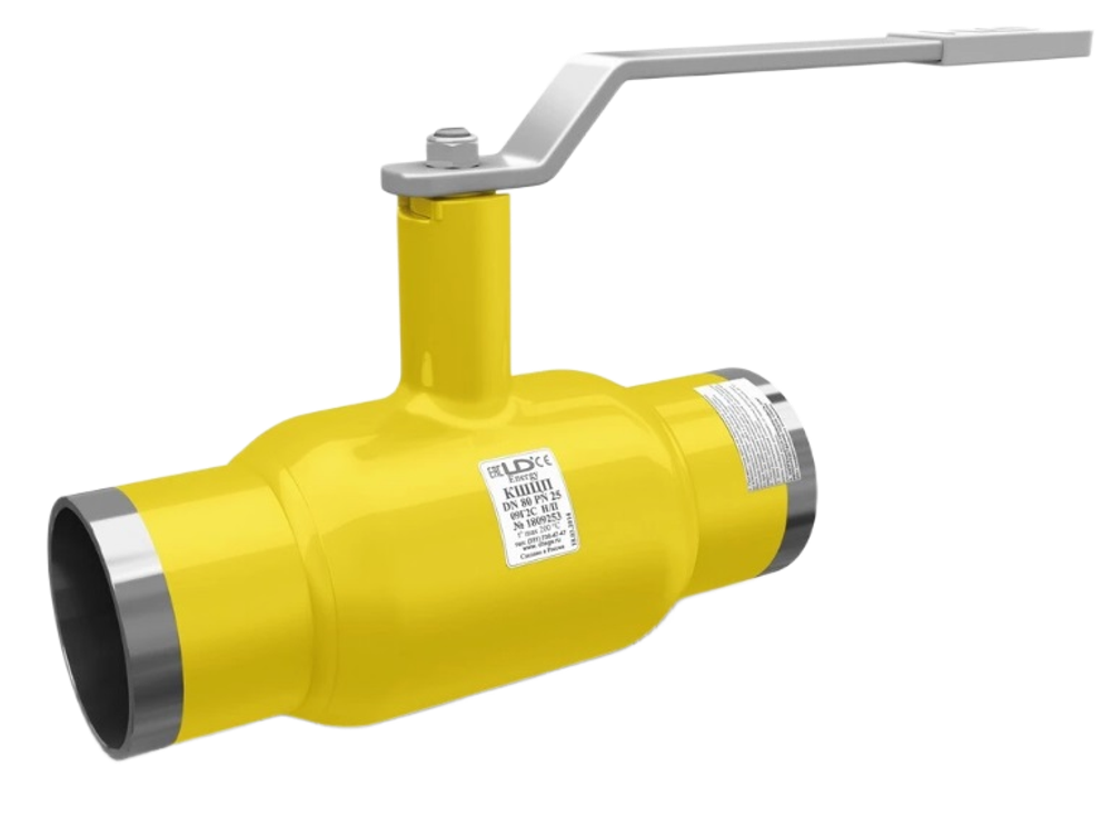 Кран шаровый д/газа LD КШ газ 100/80с Ру25 Н/П под приварку