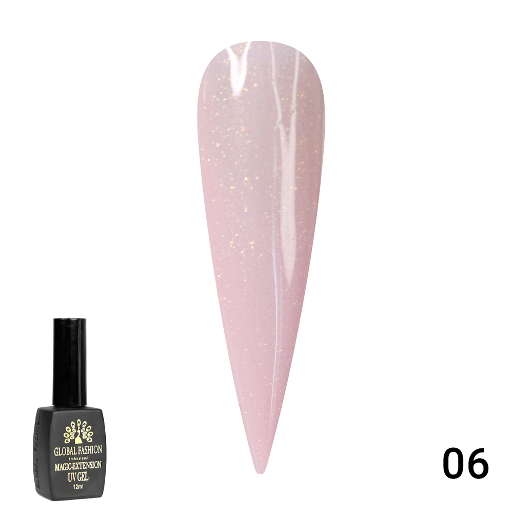 Гель Global Fashion с шиммером Magic-Extension 12 мл № 6