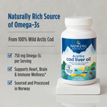 Nordic Naturals, Arctic Cod Liver Oil™, жир из печени арктической трески, лимон, 180 капсул