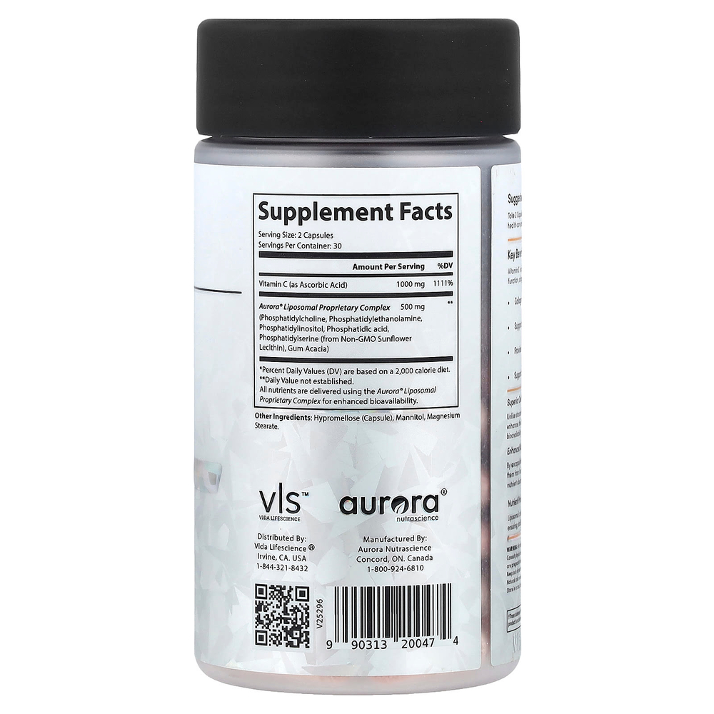 Aurora Nutrascience, витамин C, 60 капсул