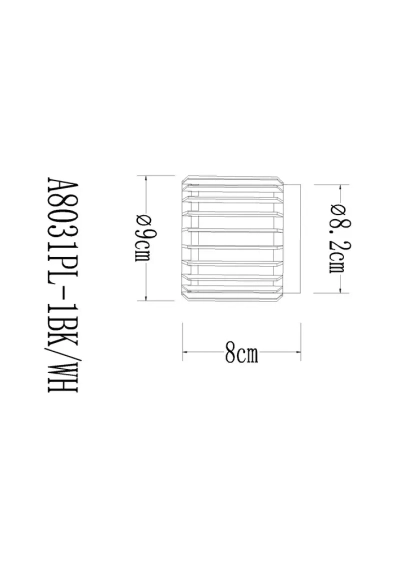 Потолочный светильник Arte Lamp ATRIA A8031PL-1WH, 1хGX53
