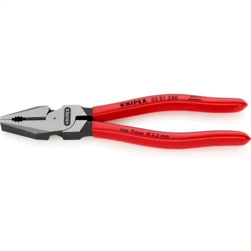 Плоскогубцы комбинированные особой мощности черненые 200 мм Knipex 02 01 200