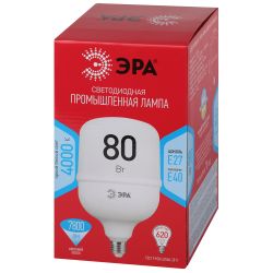 Лампа светодиодная POWER ЭРА RED LINE LED T140-80W-4000-E27/E40 R 80Вт колокол нейтральный белый свет E27/E40 | Лампы cветодиодные POWER