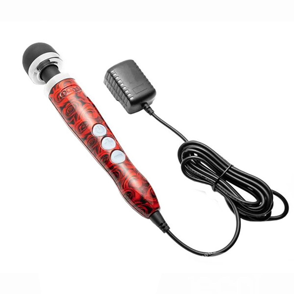Вибратор-вонд 28см принт Розы Doxy Die Cast 3 Massage Wand Roses