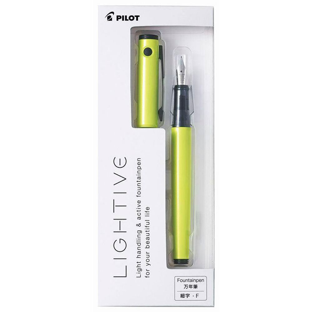 Перьевая ручка Pilot Litive с пером F лайм (FLT-2SR-AYF) 2
