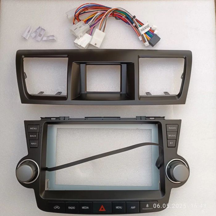 Магнитола для Toyota Highlander 2 2007-2013 XU40 - Kuberg QLed, Android 13, Быстрейшая, CarPlay, SIM-слот