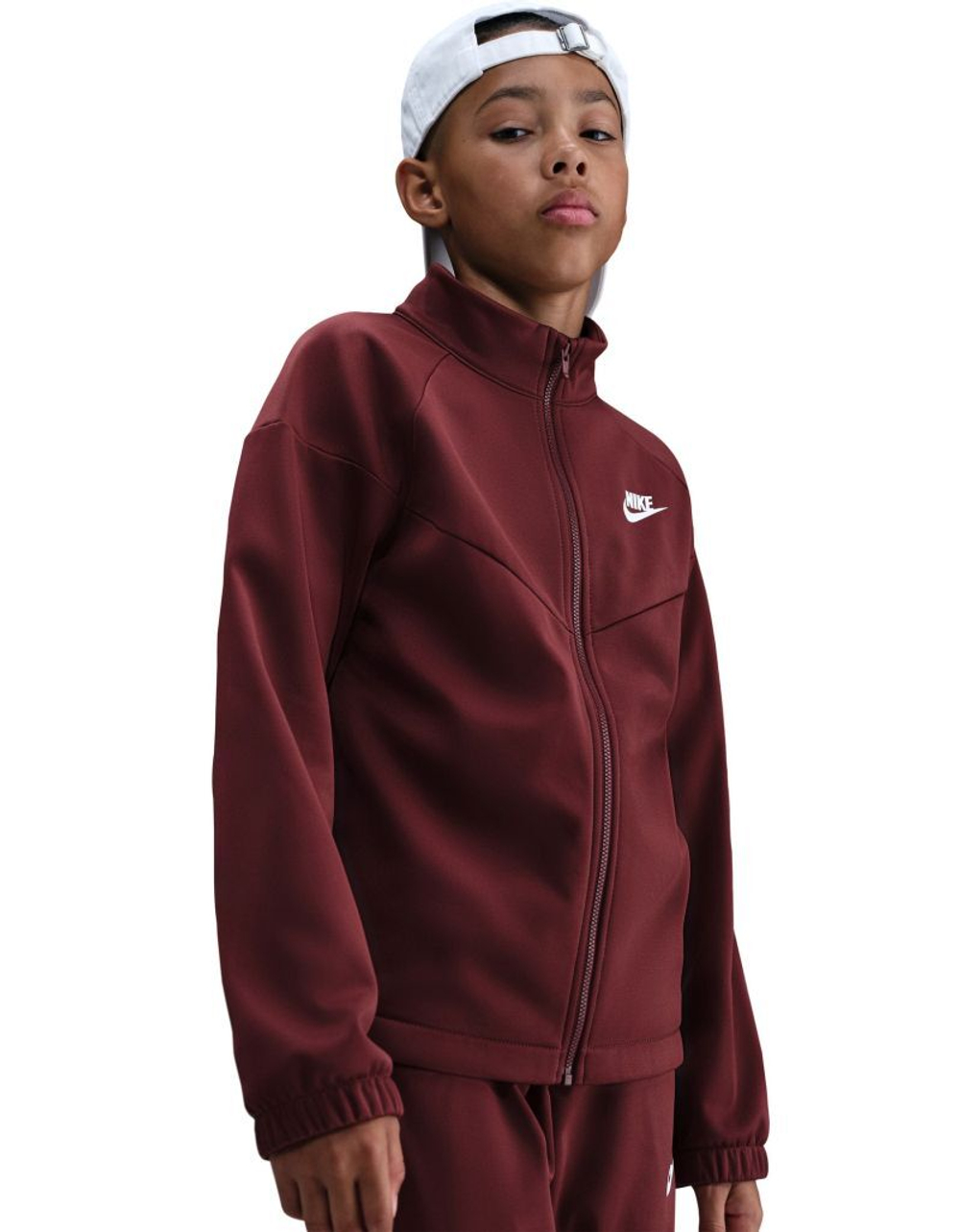 Boys' Спортивный костюм Nike Kids Dri-Fit Poly Knit Full Zip - dark team red/dark team red/white