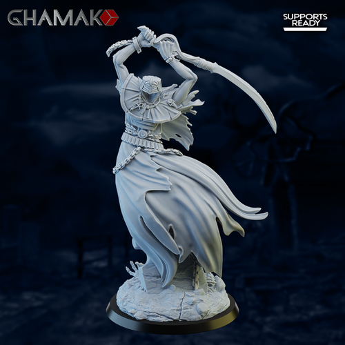 Grand Alliance Death Nighthaunt Bladegheist Revenant Призрачный мечник №6  миниатюра для dnd, днд, pathfinder, фентези, Настольная игра, НРИ, Варгейм, РПГ