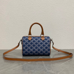 Сумка Celine Boston из денима, синяя — фото 4