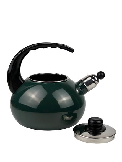 Чайник 2,5 л. эмалированный со свистком Kamille KM 1039D с черной бакелитовой ручкой