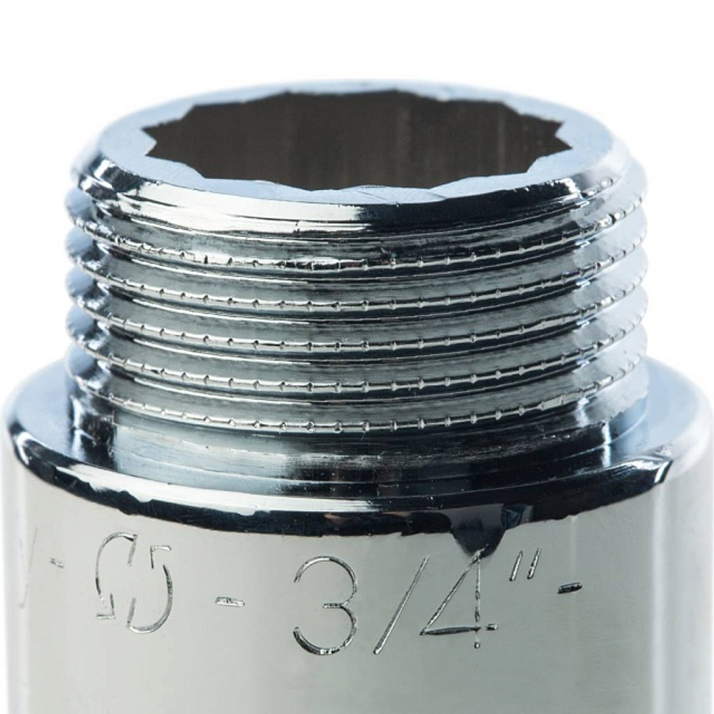 Удлинитель резьбовой STOUT SFT 0002 - 3/4" длина 70 мм (ВР/НР, латунь хромированная)