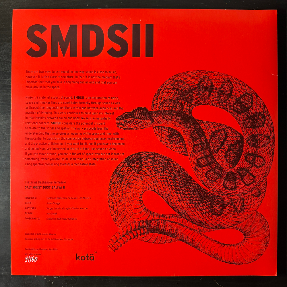 Ekaterina Bazhenova-Yamasaki ‎– Salt Moist Dust Saliva II (Россия 2020г.) Red
