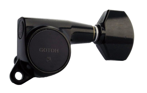 Gotoh SG381-07-B-(L6) колки 6 в линию, черный, schaller style