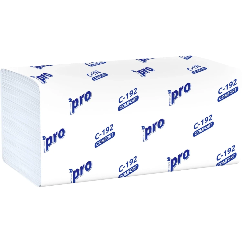 Полотенца бумажные д/дисп Protissue V-слож 1сл 250л/пач 20пач/кор_C192