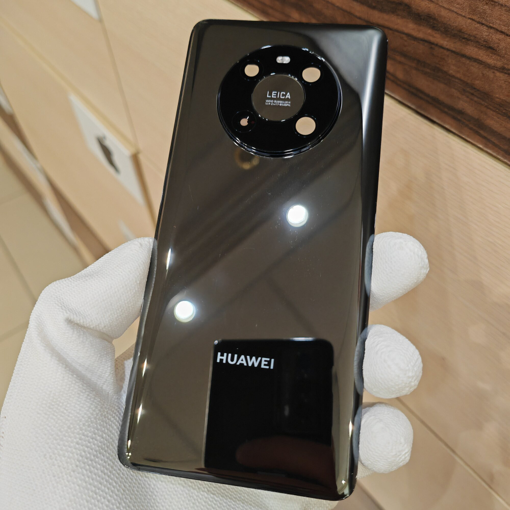 Крышка для Huawei Mate 40 (заднее стекло) "Оригинал 100%" цвет: Чёрный