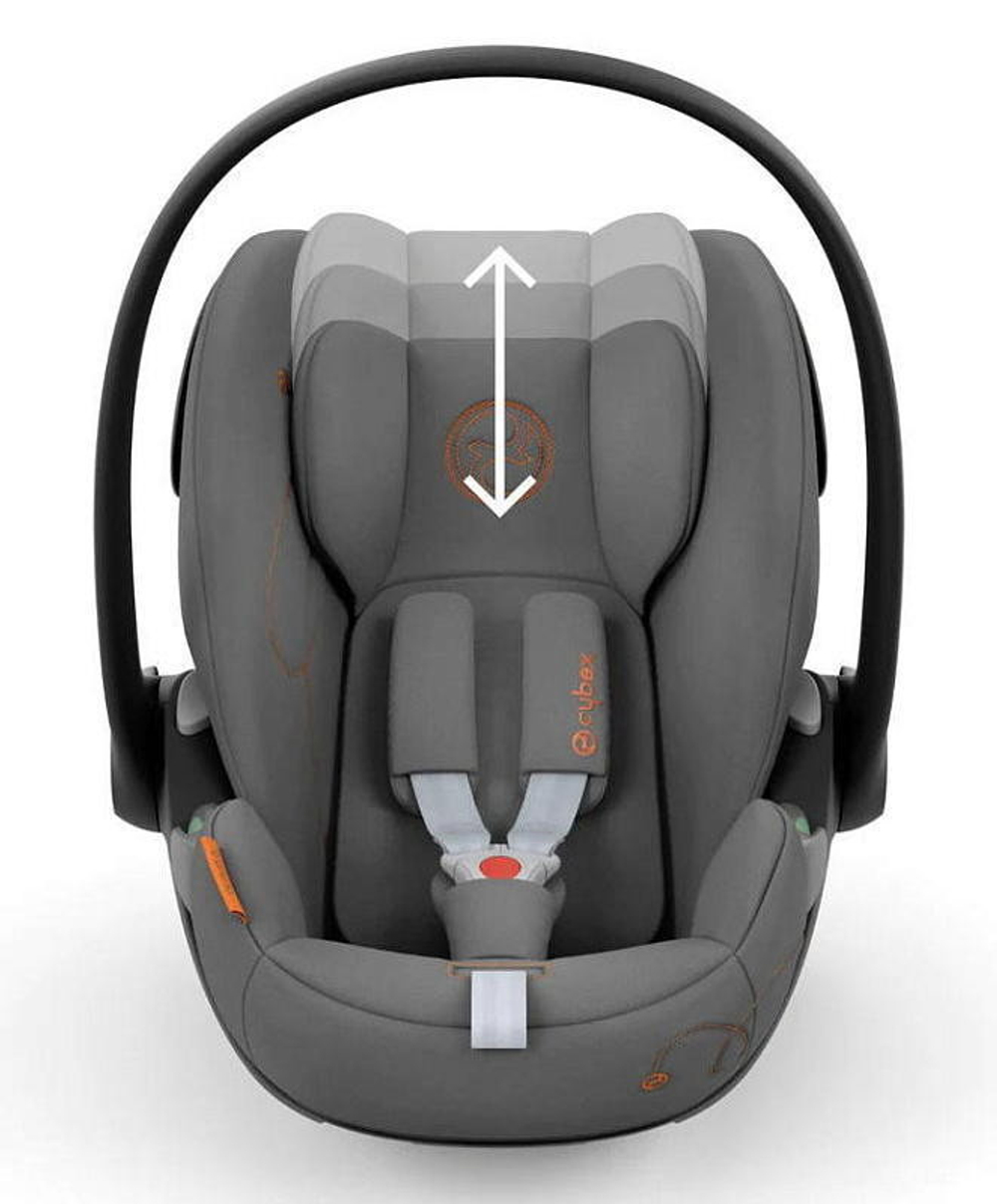 Коляска Cybex Coya Rosegold Frame Cloud G i-Size Lava Grey Mirage Grey с дождевиком и бампером