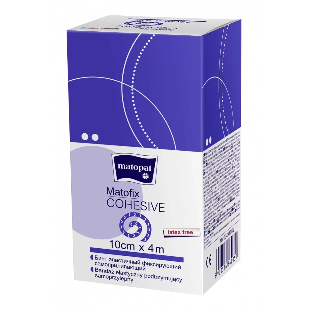 Бинт эластичный Matofix Cohesive 10 см х 4 м когезивный