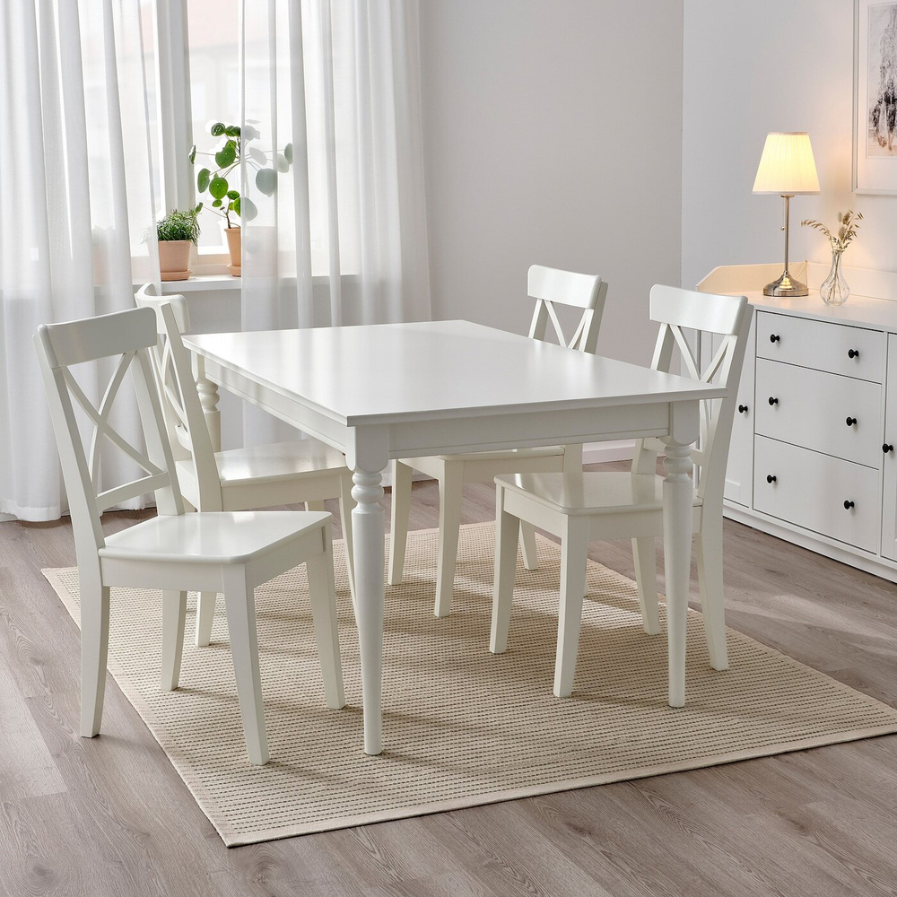 Безворсовый ковер IKEA STARREKLINTE (СТАРРЕКЛИНТЕ), Хлопок, Бежевый, 155х220 см