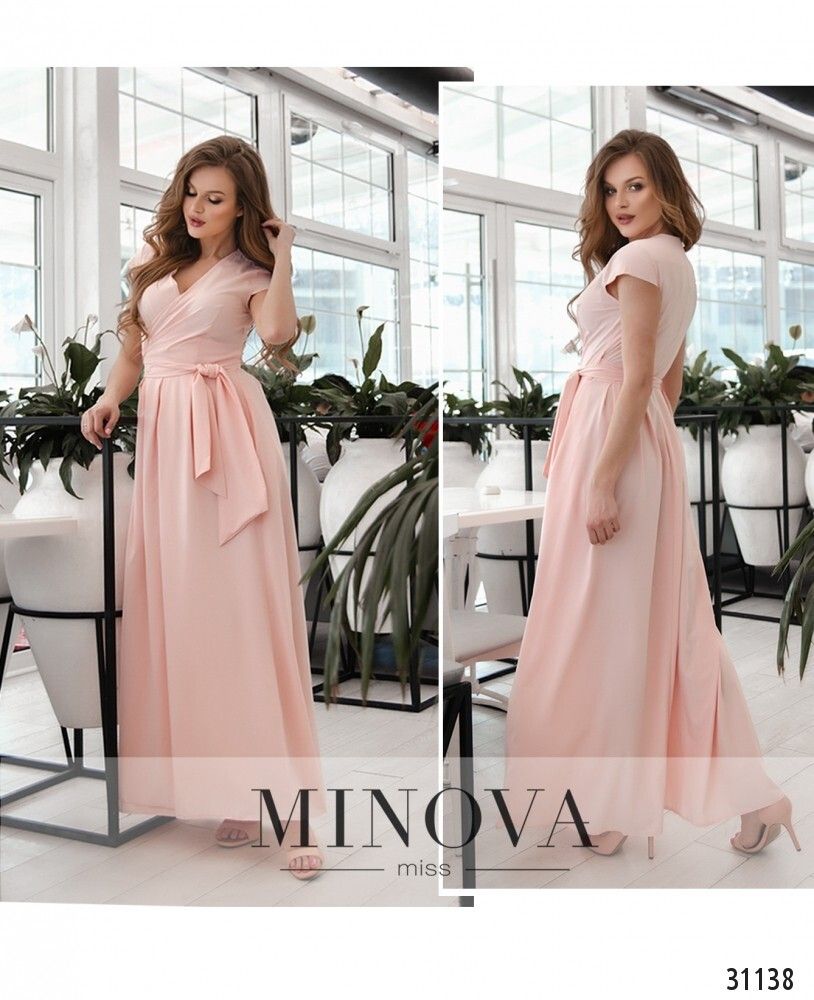 Платье 8573-1н-пудра Minova Платье 8573-1н-пудра Minova