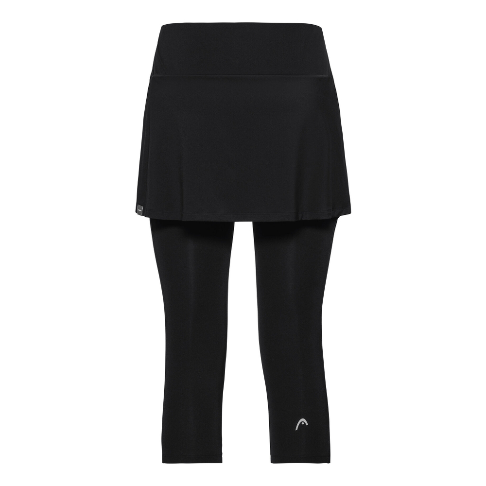 Женская теннисная юбка HEAD Club Scapri Women - Black, Silver