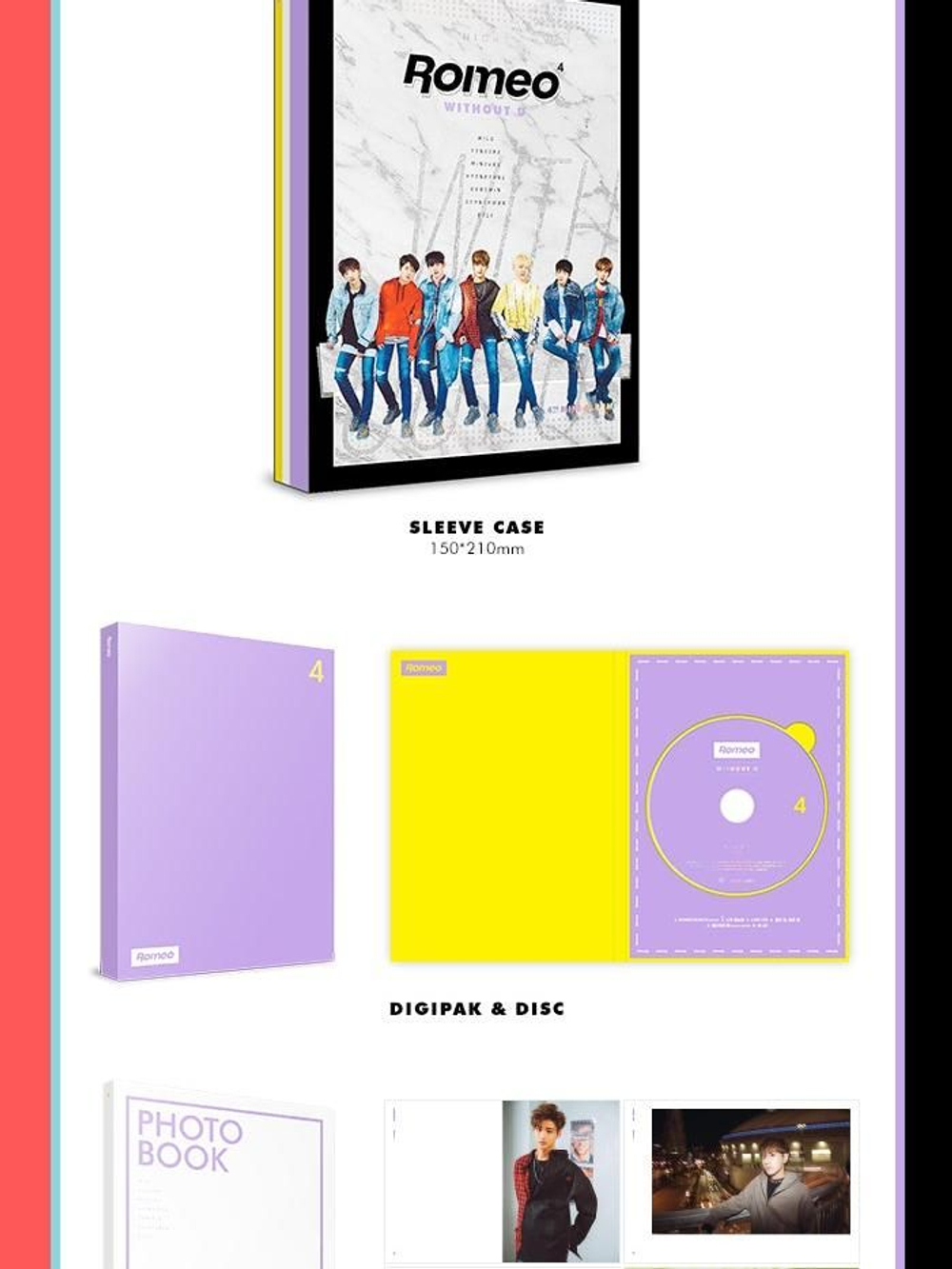 Альбом ROMEO - WITHOUT U 4th Mini Album NIGHT Version