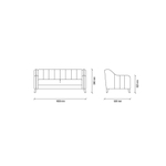 Диван двухместный ENZA HOME FABIA EH51899