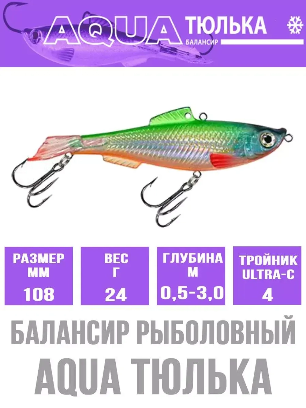 Балансир для рыбалки AQUA ТЮЛЬКА