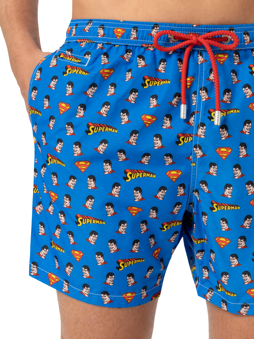 Шорты MC Saint Barth Superman sticker micro синий