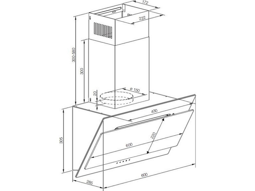 Вытяжка GRAUDE DH 60.0 GE