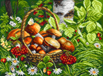 "Первые грибы"-1822 канва с рисунком
