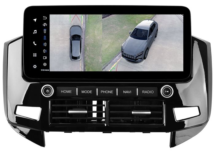 Магнитола для Mitsubishi Pajero 4 2006-2011 (штатная навигация) - Teyes LUX ONE 360 монитор 12.3", Android 10, Быстрая, CarPlay, 4G SIM-слот, 4 камеры в комплекте