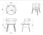 Стул Delight Collection Round, голубой, черный