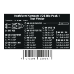 Набор отвёрток Kraftform Kompakt VDE Big Pack 1 WERA 05006617001