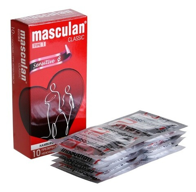 Презервативы Masculan тип 1 "НЕЖНЫЕ" (10 шт.) (Цвет: нежно-розовый)