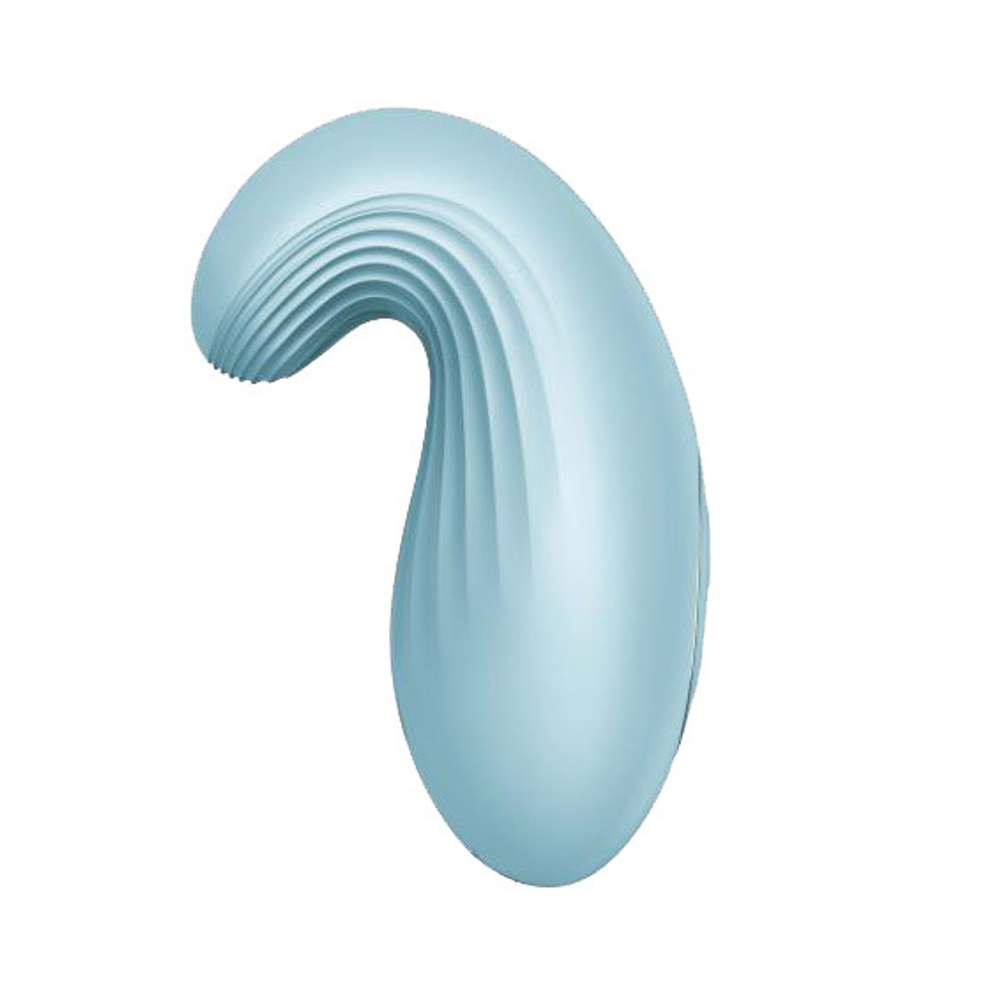 Голубой клиторальный вибромассажер 9см Satisfyer Dipping Delight