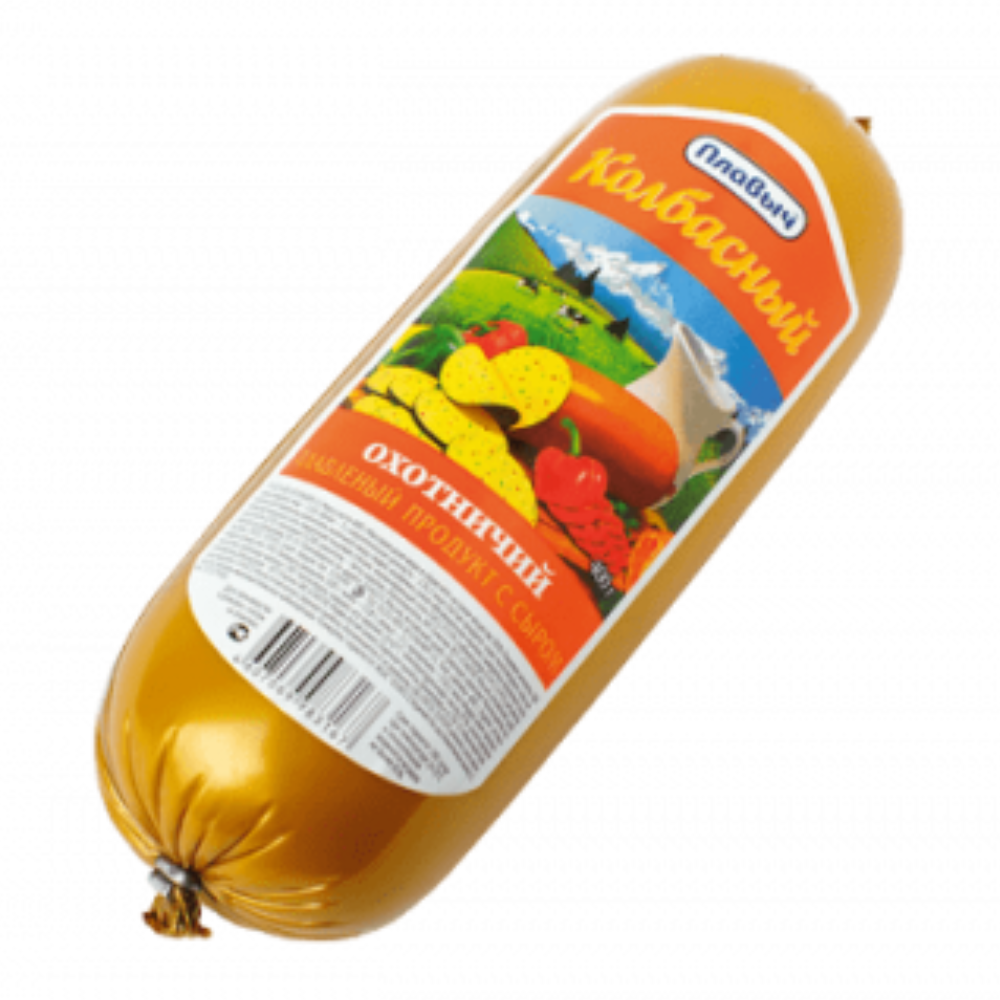 Плавленый продукт с сыром колбасный Охотничий 400 гр