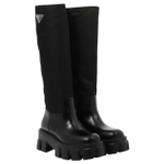 PRADA Monolith Knee high Boots Women"s Black