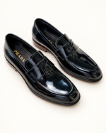 Мужские кожаные пенни-лоферы Prada — чёрные