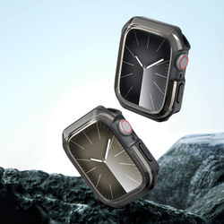 Чехол-бампер тонированный с черными вставками от Dux Ducis для часов Apple Watch 46 мм на модели 10 серии, серия Tamo Series Case