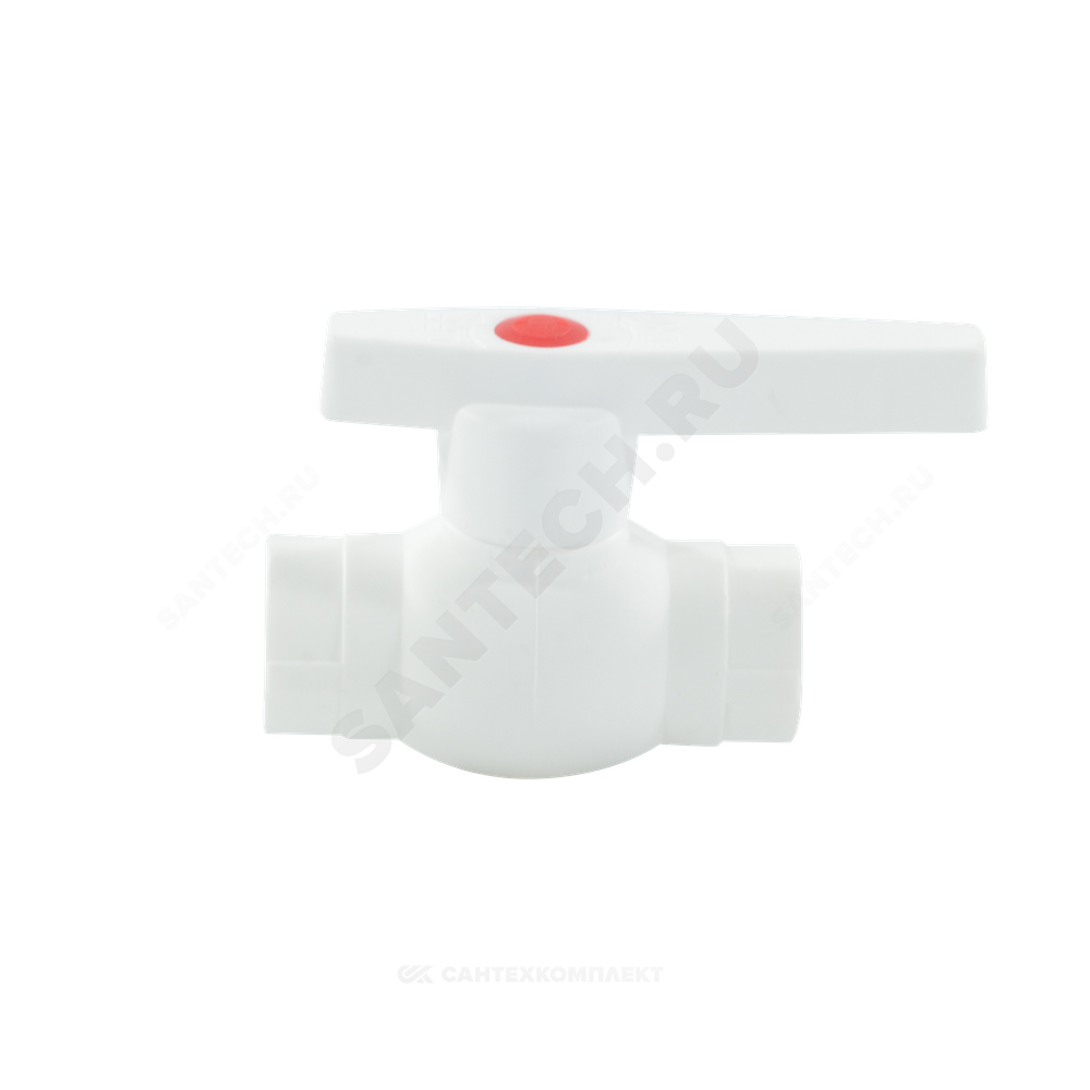 Кран шаровой PP-R белый Дн 20 внутренняя пайка OPTIMA VALFEX VALF 10145020