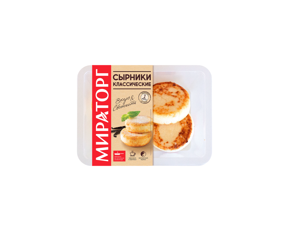 Сырники классические ЗАМ 280гр*4 (1,12кг) МИРАТОРГ