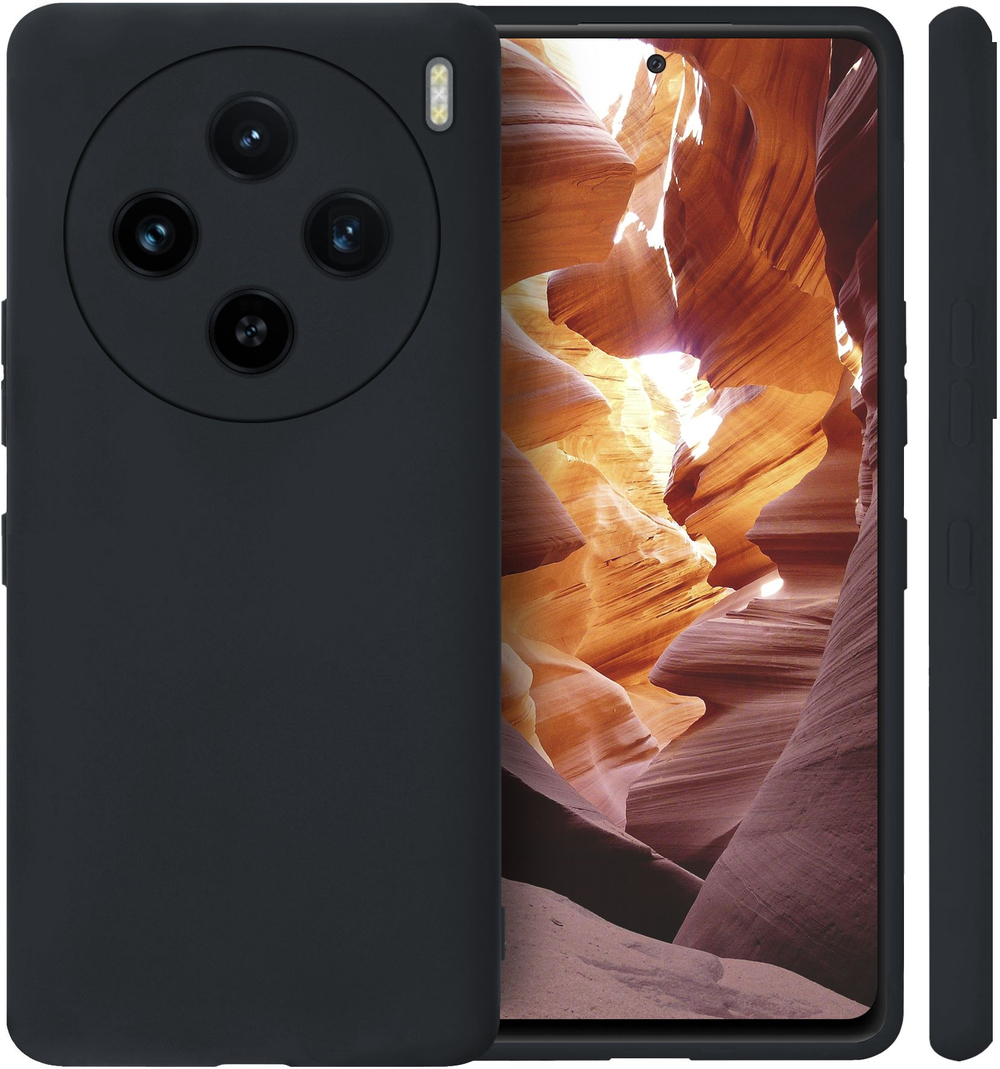 Мягкий Soft Touch чехол из силикона для VIVO X100 с бархатной подкладкой