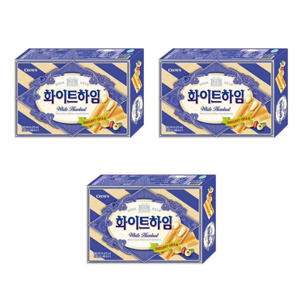 Вафли Crown White Heim Сливочным кремом с фундуком 142 г 3 шт