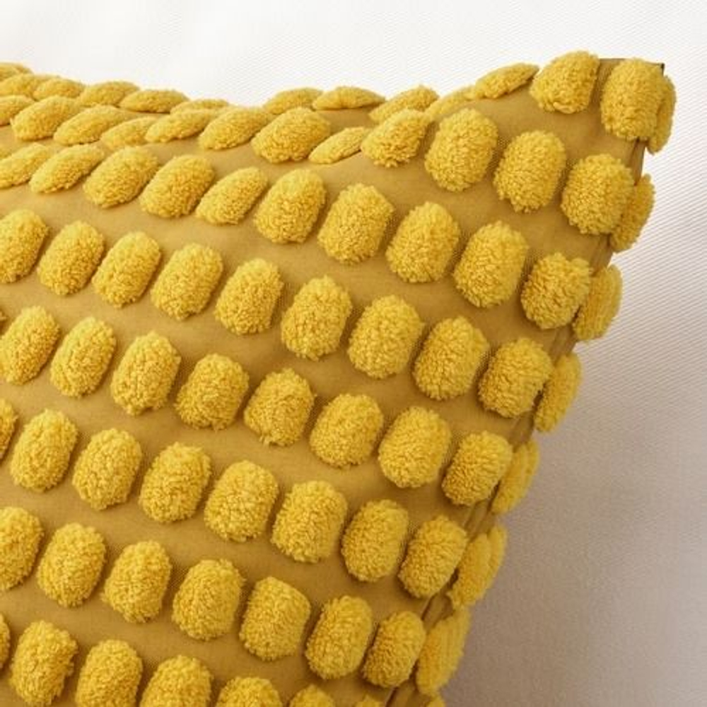Наволочка на подушку IKEA SVARTPOPPEL желтая 50х50 см (из Финляндии)