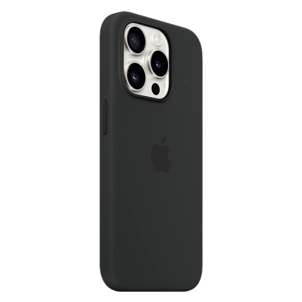 Силиконовый чехол с поддержкой MagSafe Apple Silicone Case для iPhone 15 Pro, Black (Черный)